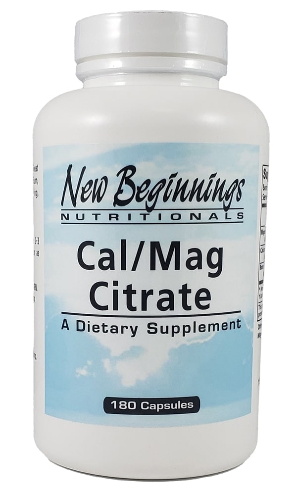 Cal/Mag (Calcium/Magnesium) Citrate x180 Capsules - New Beginnings - New Beginnings