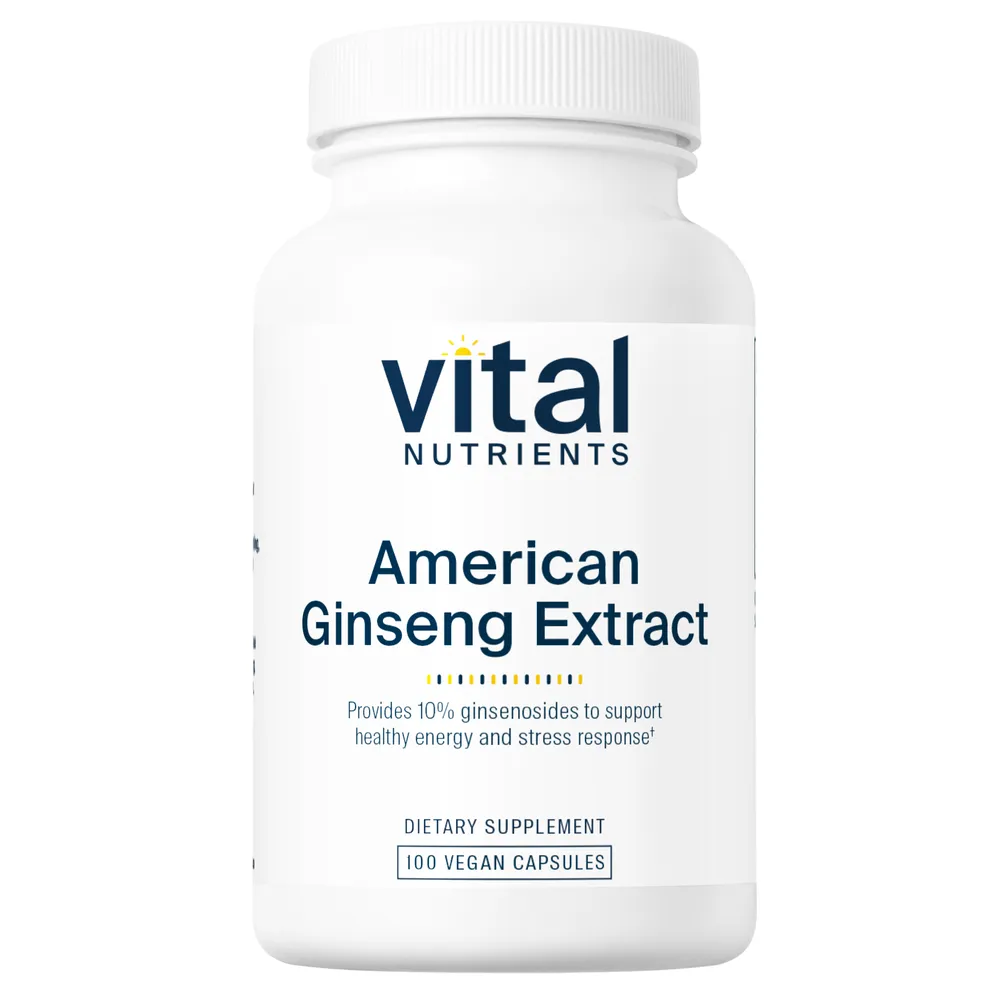 American Ginseng Extract 250mg x100 Capsules - Vital Nutrients - Vital Nutrients