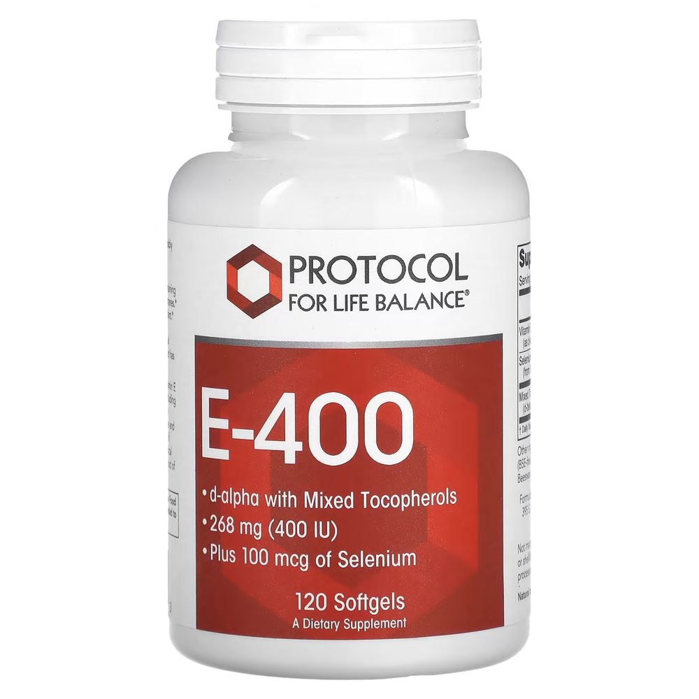 E-400 + Selenium x120 Softgels - Protocol For Life Balance - Protocol For Life Balance