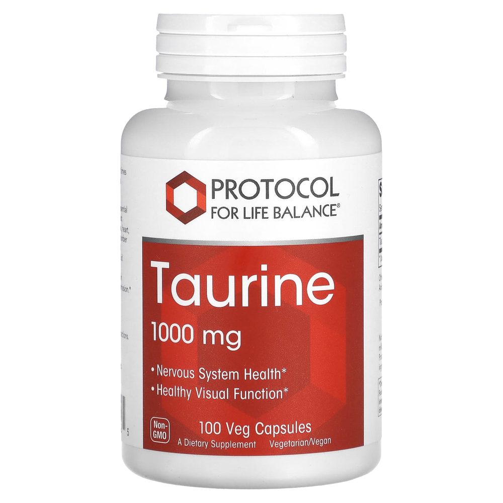 Taurine 1000mg x100 Capsules - Protocol For Life Balance - Protocol For Life Balance