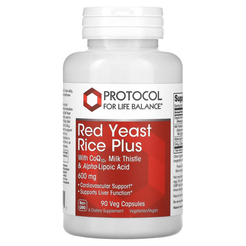 Red Yeast Rice Plus x90 Capsules - Protocol For Life Balance - Protocol For Life Balance