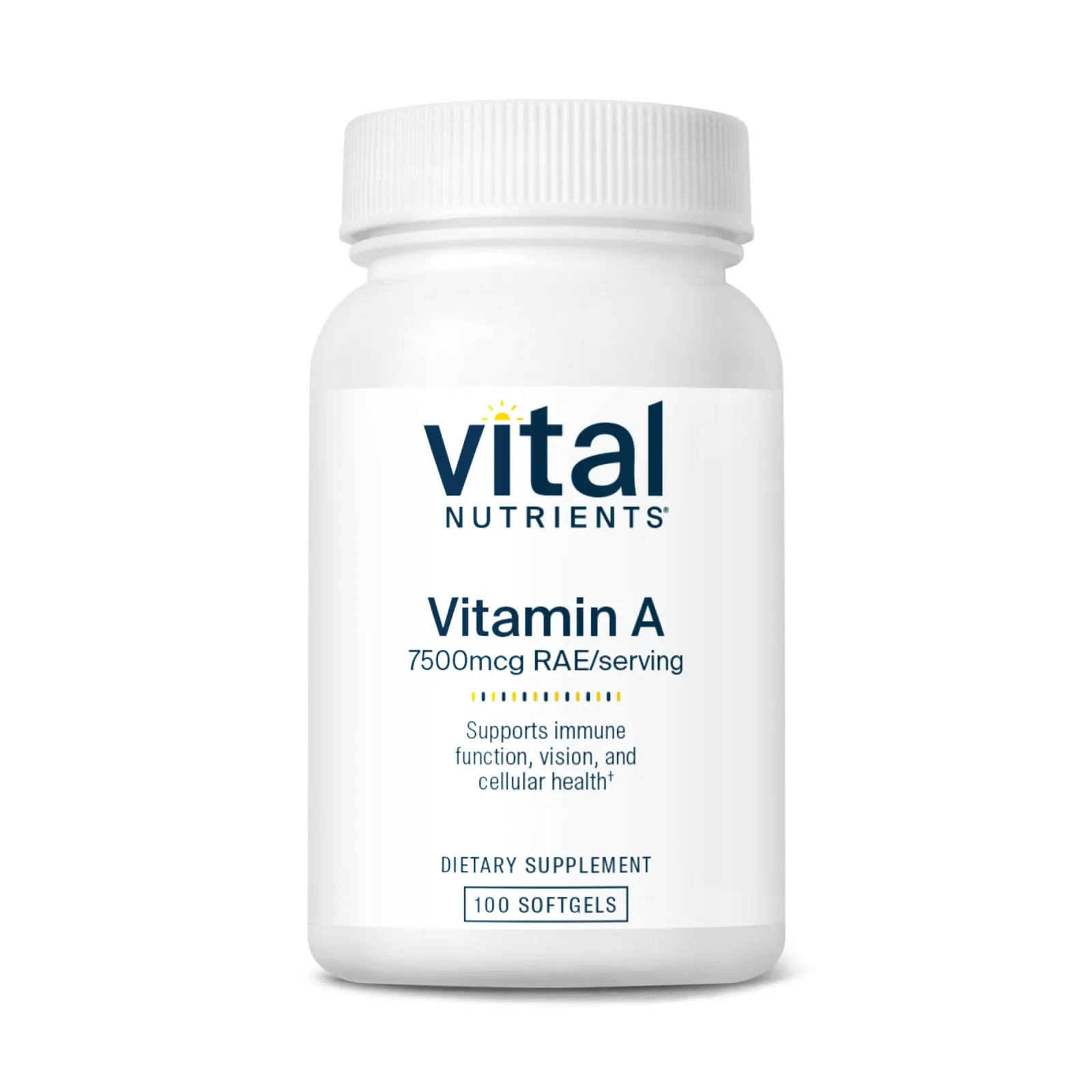 Vitamin A 25,000 IU (7500mcg) x100 Softgels - Vital Nutrients - Vital Nutrients