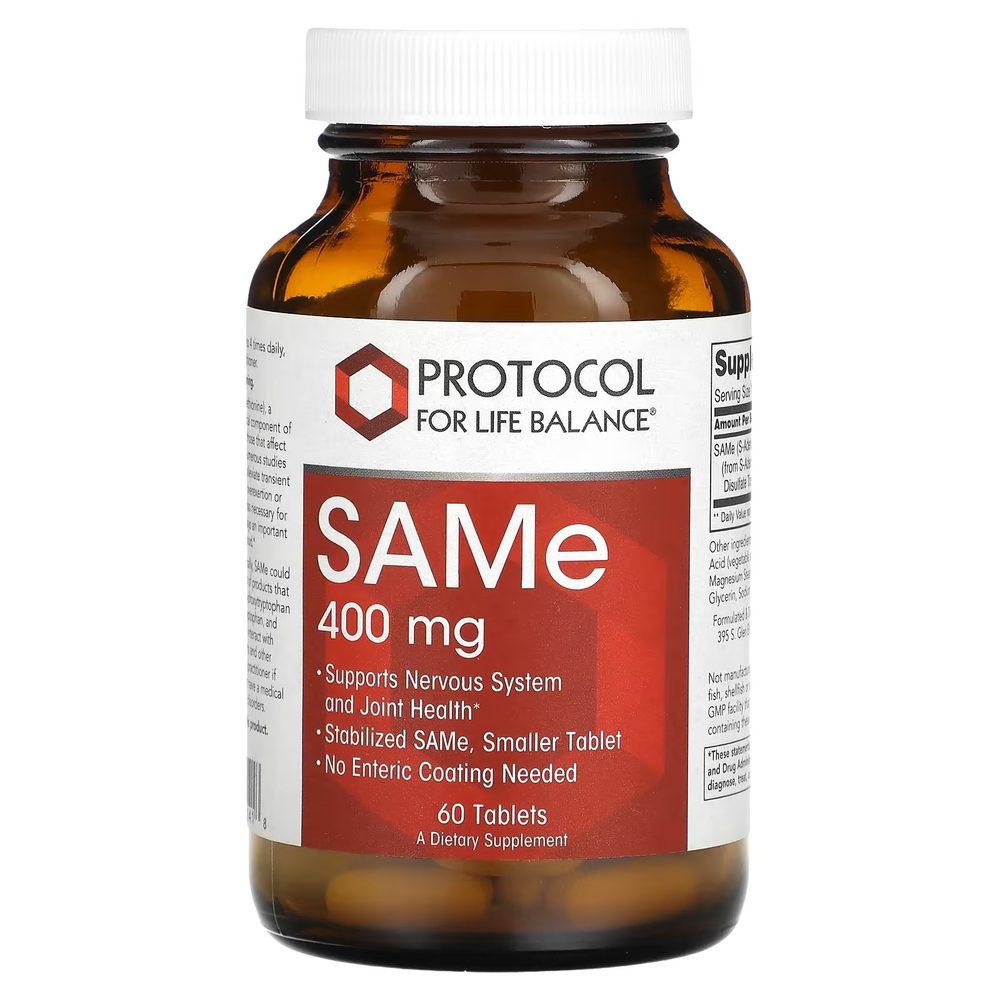 SAMe 400mg x60 Tablets - Protocol For Life Balance - Protocol For Life Balance