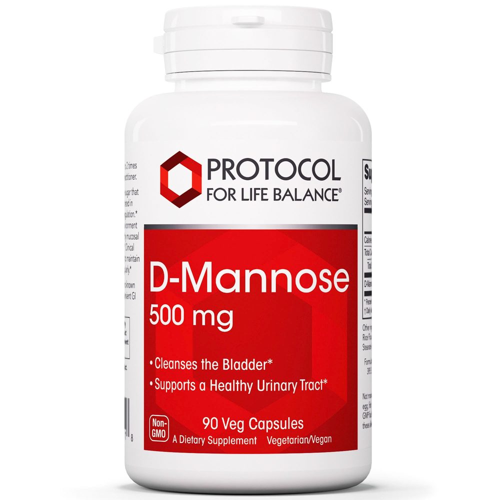 D-Mannose 500mg x90 Capsules - Protocol For Life Balance - Protocol For Life Balance