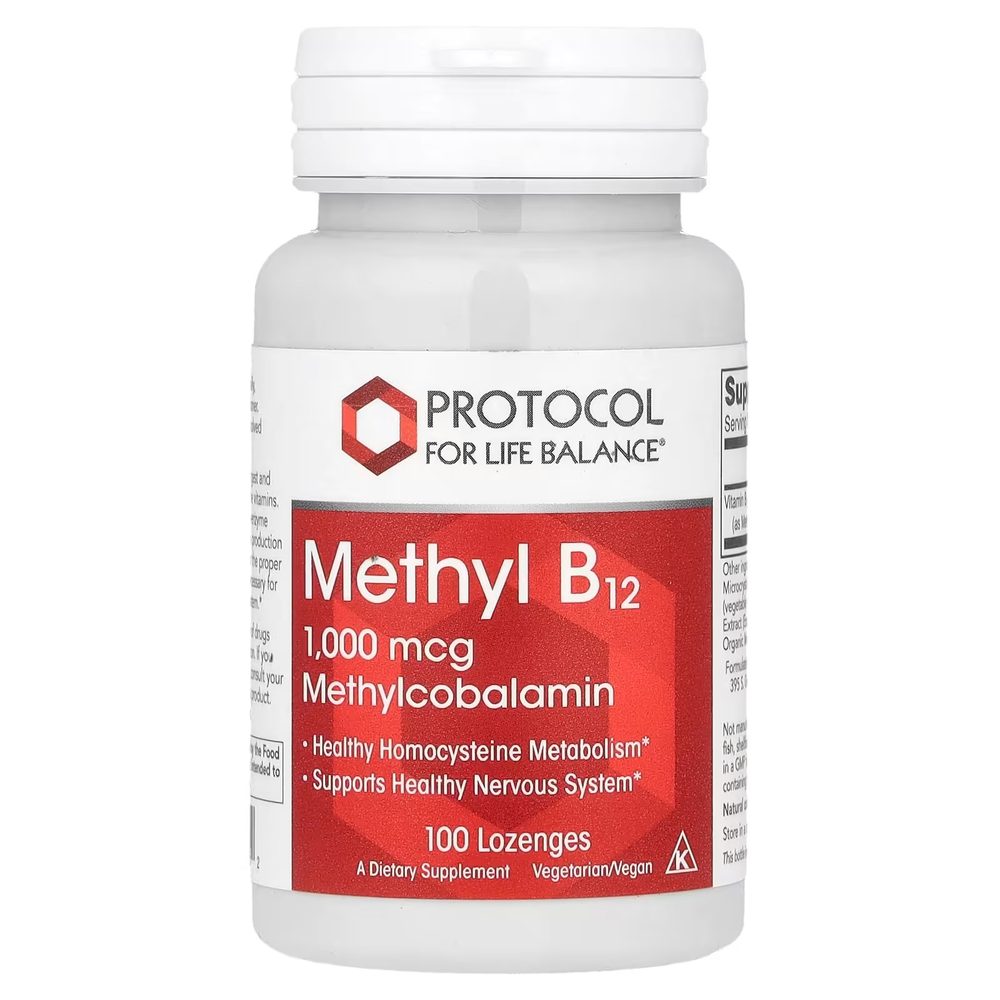 Methyl B-12 1000mcg x100 Lozenges - Protocol For Life Balance - Protocol For Life Balance