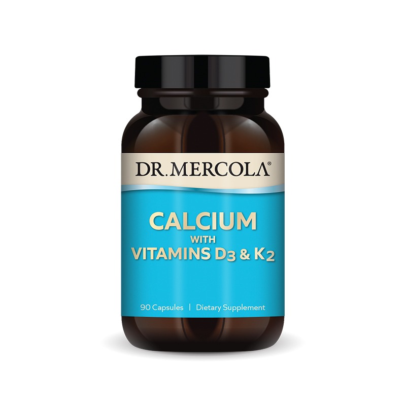 Calcium with Vitamins D3 + K2 x30 Capsules - Dr. Mercola - Dr. Mercola
