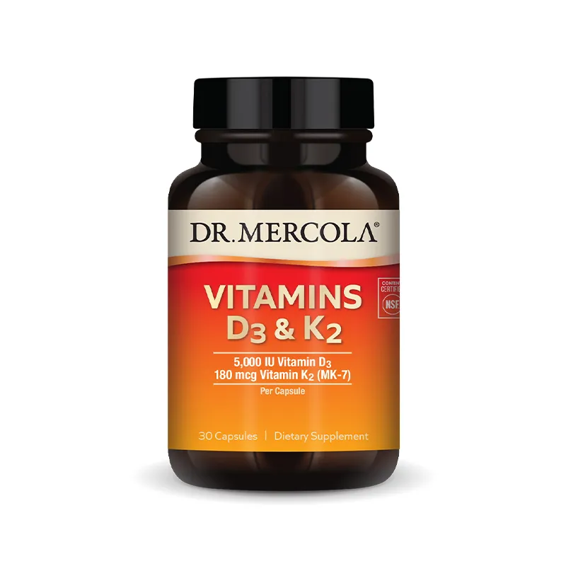 Vitamin D3 5000IU & K2 x30 Capsules - Dr. Mercola - Dr. Mercola