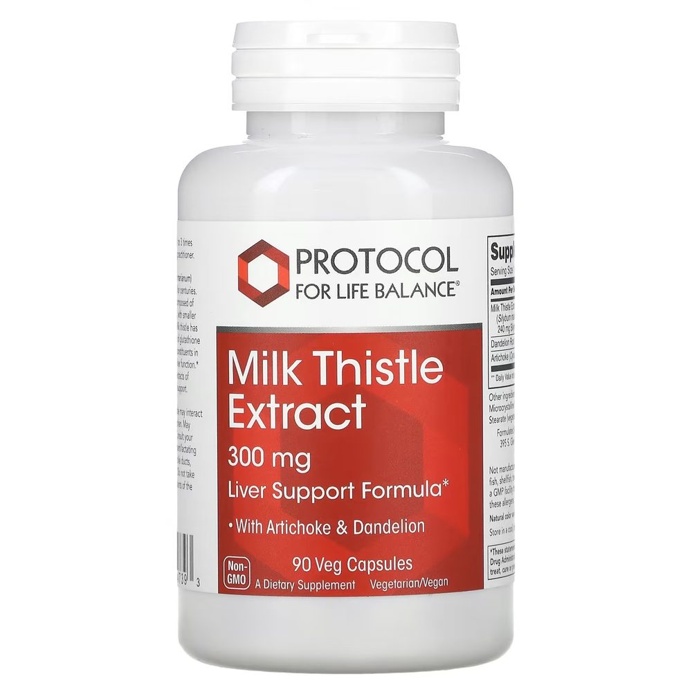 Milk Thistle Extract 300mg x90 Capsules - Protocol For Life Balance - Protocol For Life Balance