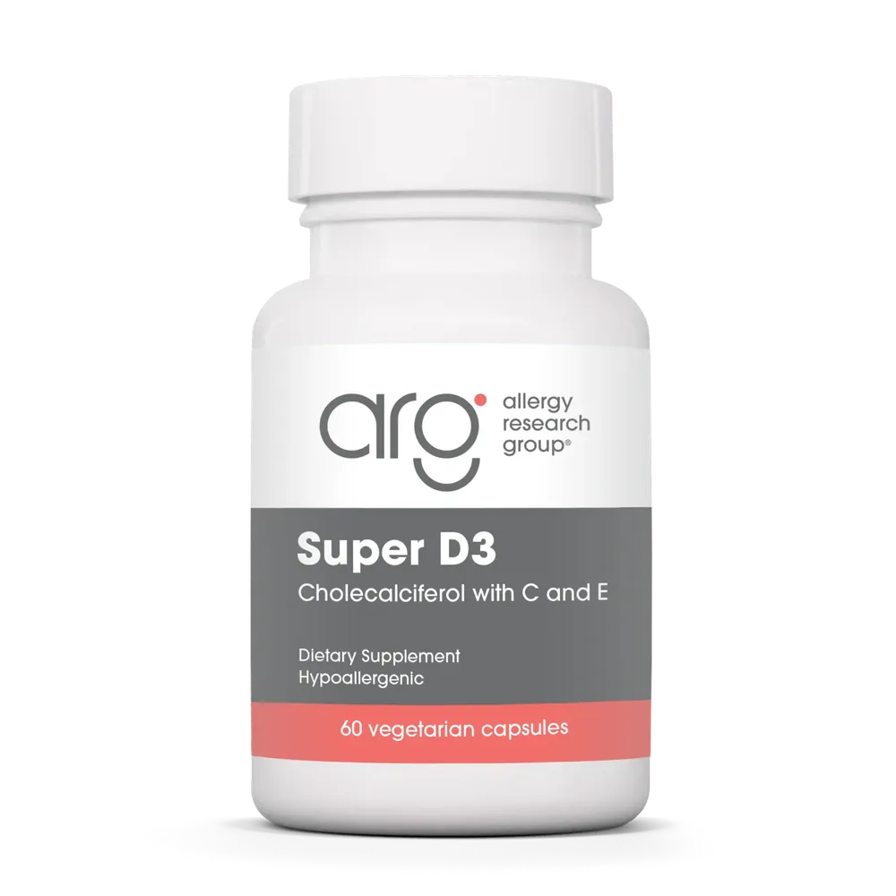 Super D3 (Vitamin D + C + E) x60 Capsules - Allergy Research Group - Allergy Research Group