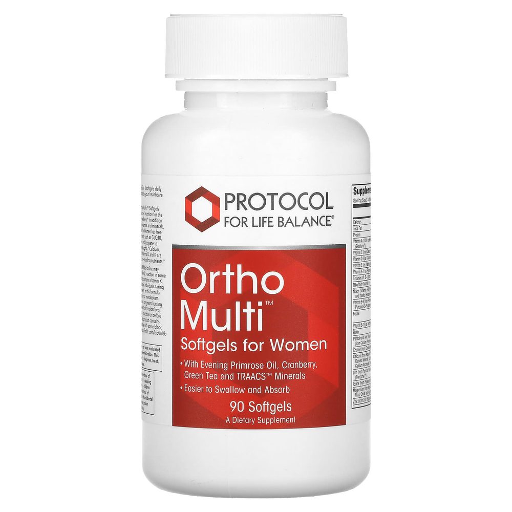 Ortho Multi for Women x90 Softgels - Protocol For Life Balance - Protocol For Life Balance