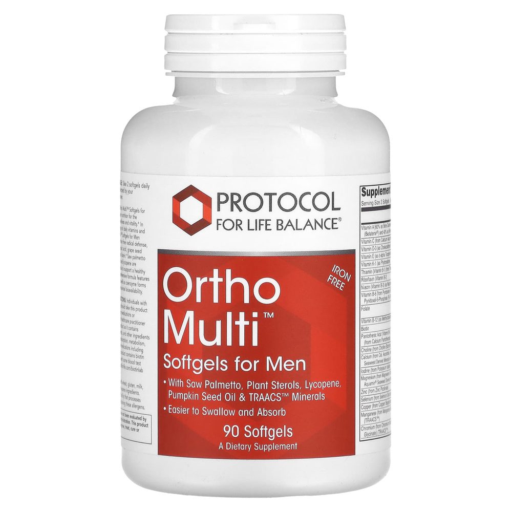 Ortho Multi for Men x90 Softgels - Protocol For Life Balance - Protocol For Life Balance