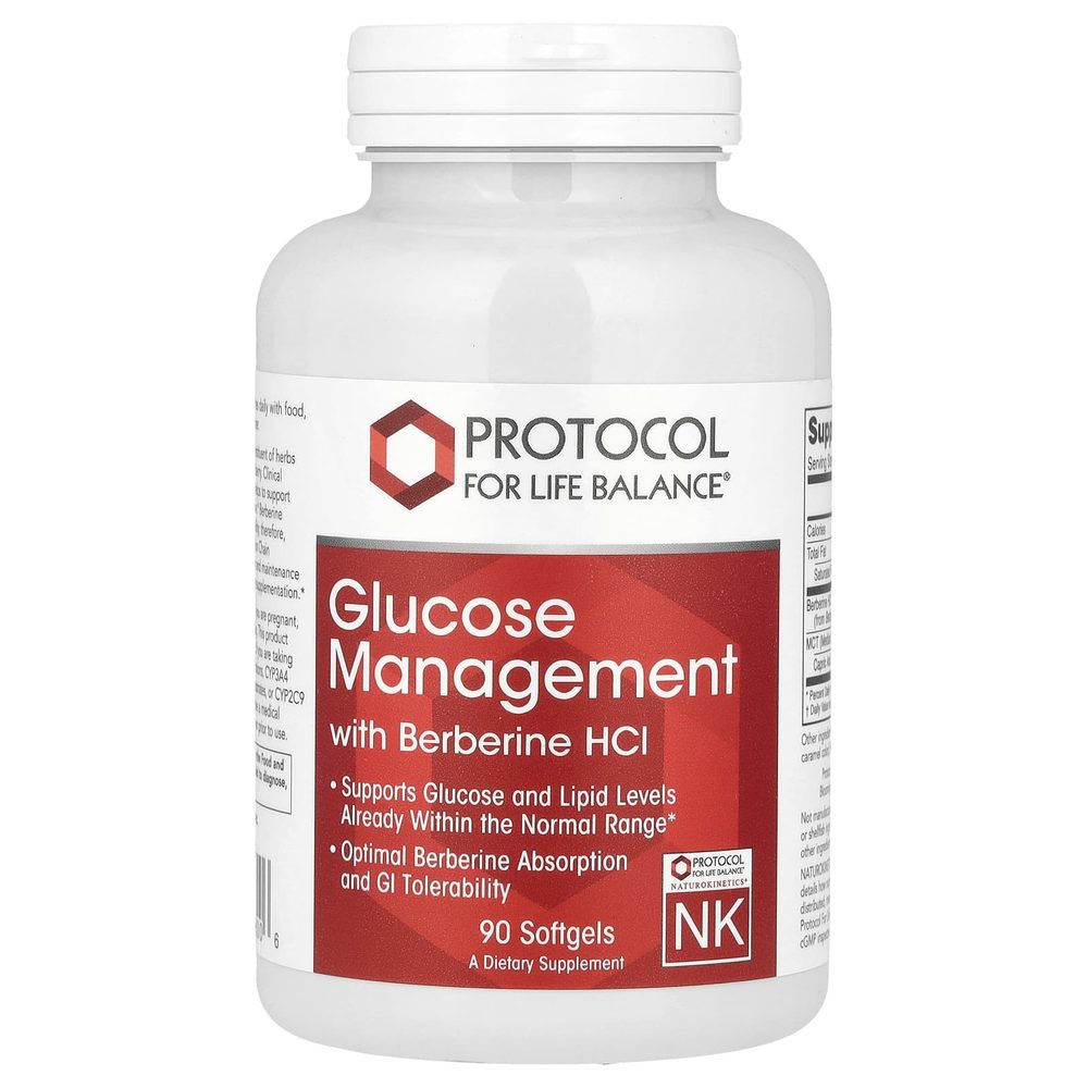 Glucose Management with Berberine x90 Softgels - Protocol For Life Balance - Protocol For Life Balance