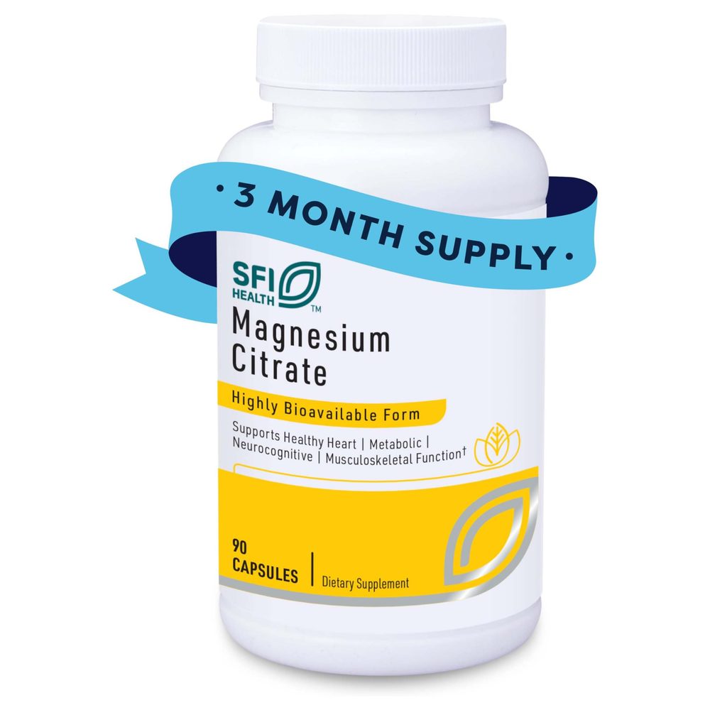 Magnesium Citrate 150mg x90 Capsules - SFI Health - SFI Health