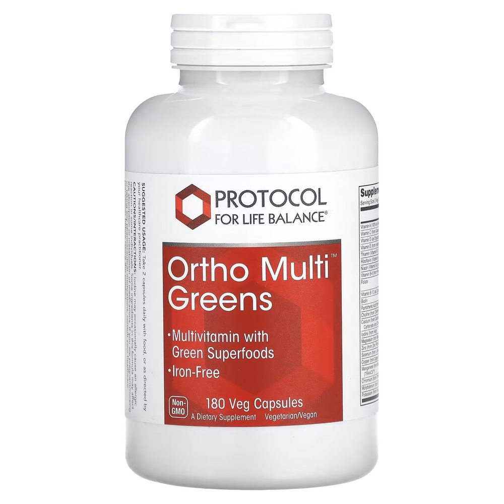 Ortho Multi Greens x180 Capsules - Protocol For Life Balance - Protocol For Life Balance