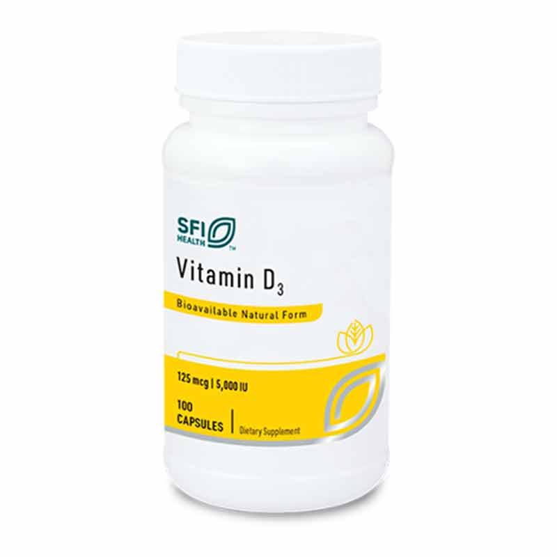 Vitamin D3 5000 IU x100 Capsules - SFI Health - SFI Health
