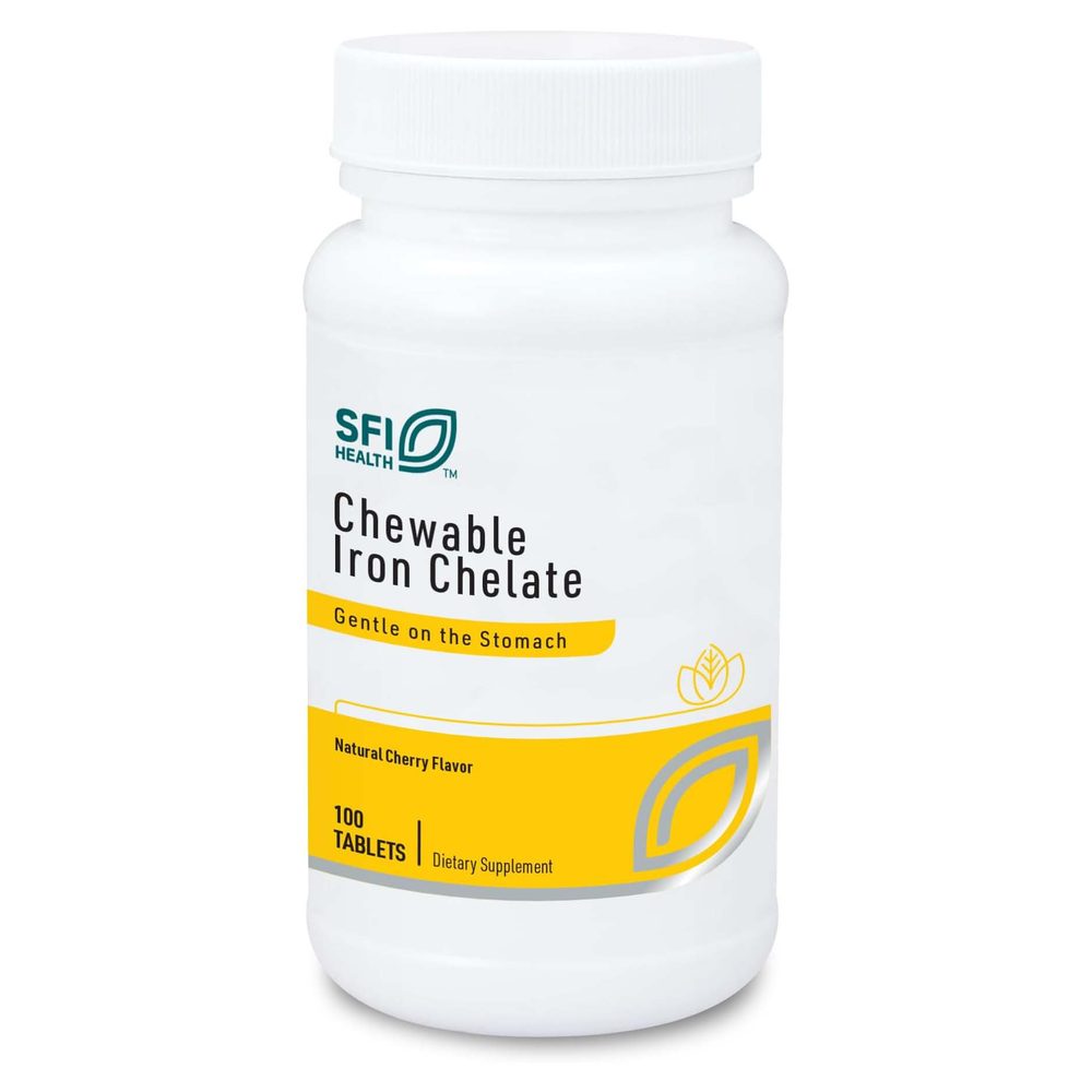 Chewable Iron Chelate (Natural Cherry Flavor) x100 Chewable Tablets - SFI Health - SFI Health