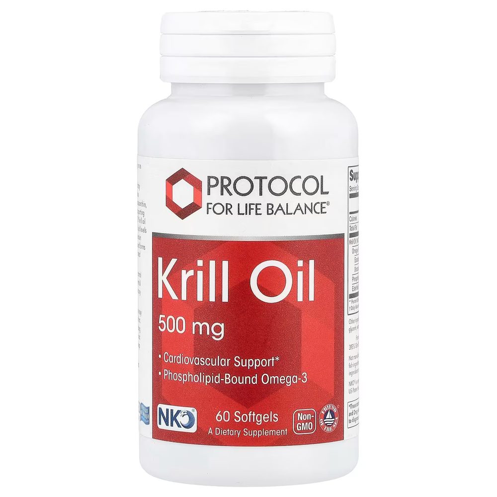 Krill Oil (Antarctic) 500mg x60 Softgels - Protocol For Life Balance - Protocol For Life Balance