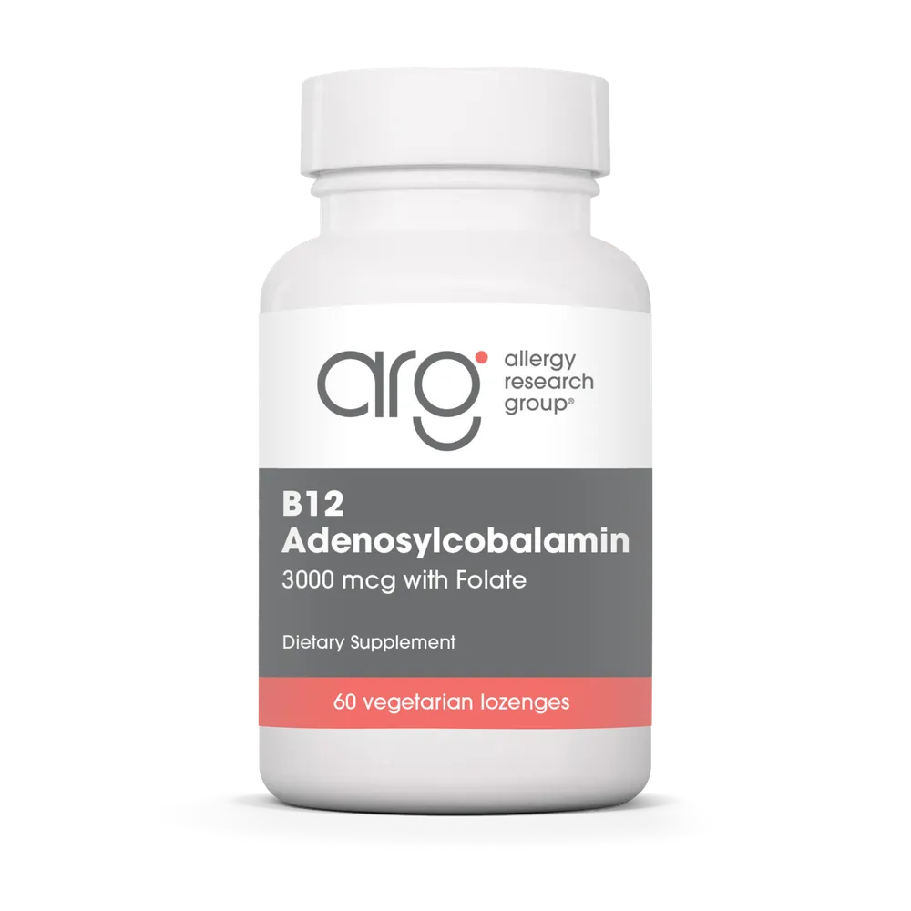 B12 Adenosylcobalamin 3000mcg x60 Lozenges - Allergy Research Group - Allergy Research Group