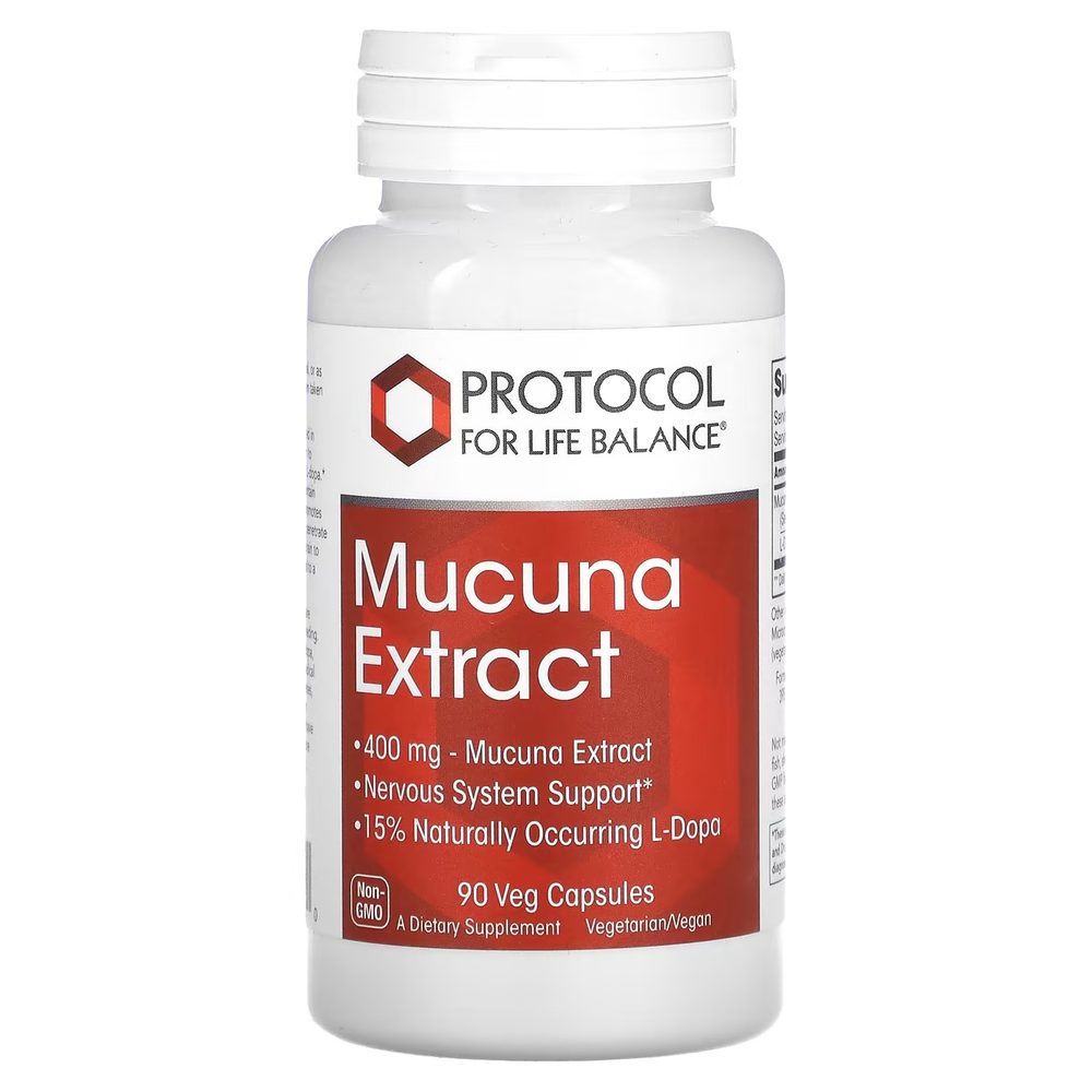 Mucuna Extract (Dopa Mucuna) 400mg x90 Capsules - Protocol For Life Balance - Protocol For Life Balance