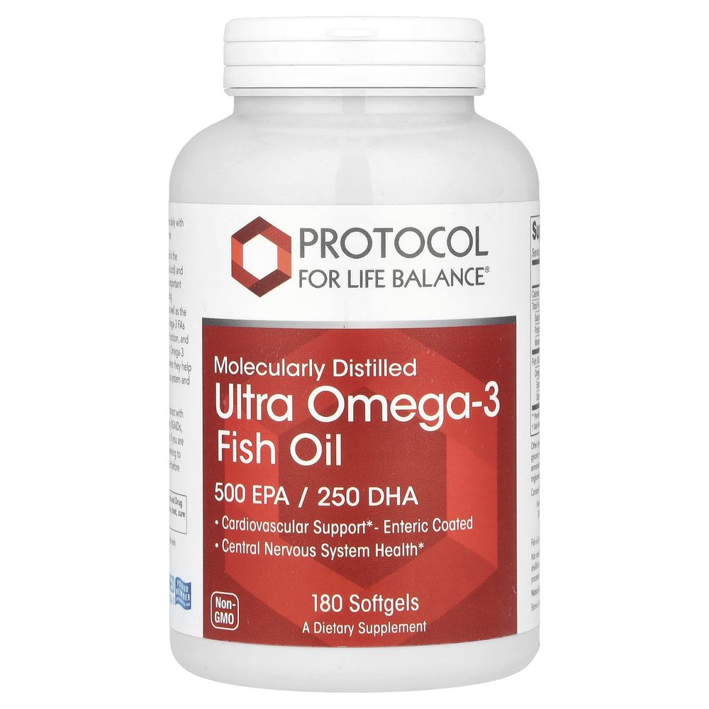 Ultra Omega-3 Fish Oil x180 Softgels - Protocol For Life Balance - Protocol For Life Balance