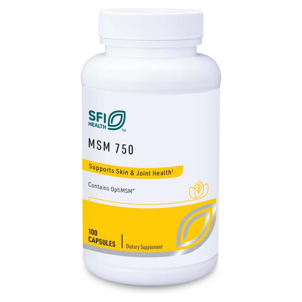 MSM (Bio-Available Sulfur) 750mg x100 Capsules - SFI Health - SFI Health