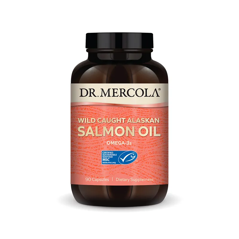 Wild Caught Alaskan Salmon Oil (Omega-3) x90 Capsules - Dr. Mercola - Dr. Mercola