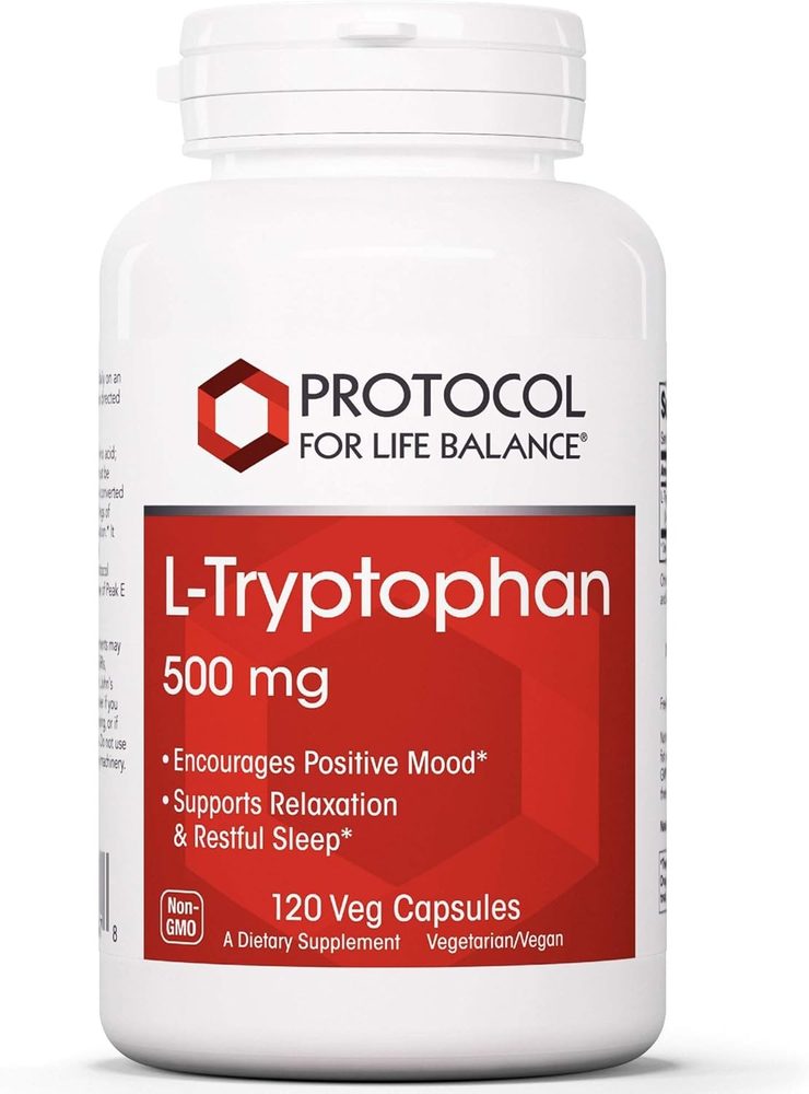 L-Tryptophan 500mg x120 Capsules - Protocol For Life Balance - Protocol For Life Balance
