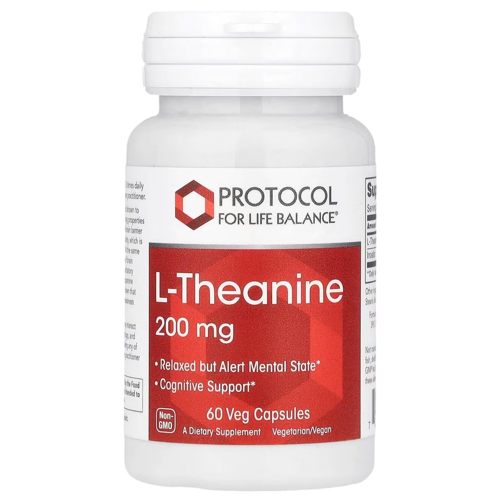 L-Theanine 200mg x60 Capsules - Protocol For Life Balance - Protocol For Life Balance
