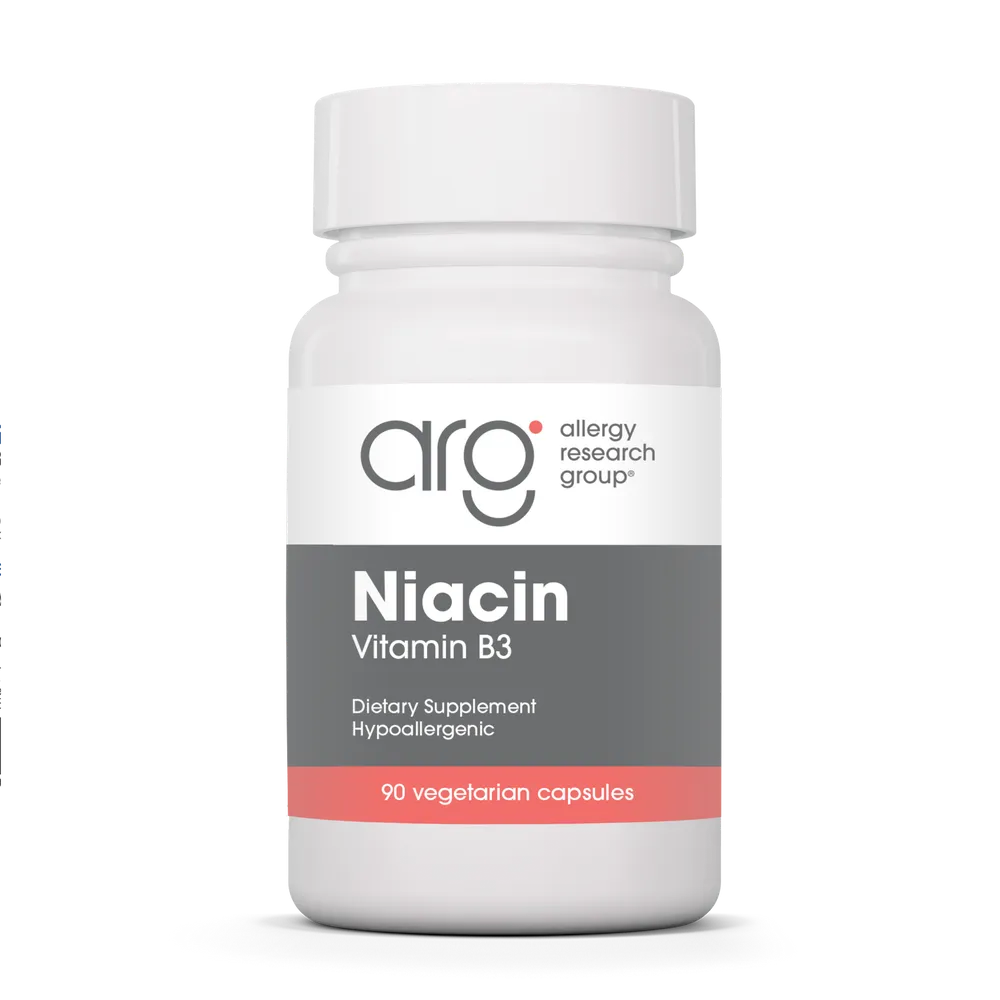 Niacin (Vitamin B3) 250mg x90 Capsules - Allergy Research Group - Allergy Research Group