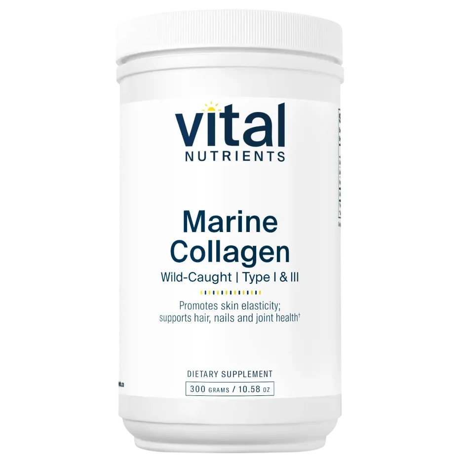 Marine Collagen I & II Powder x30 Servings, 10.6 oz (300 g) - Vital Nutrients - Vital Nutrients