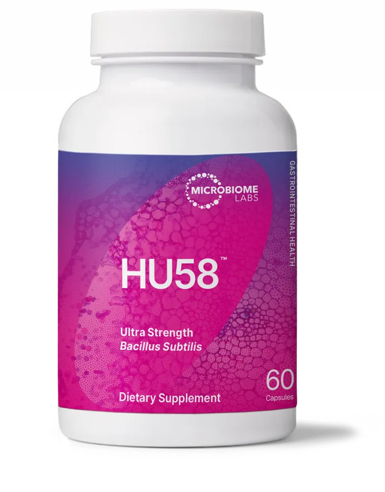 HU58 Bacillus Subtilis 10 Billion x60 Capsules - Microbiome Labs - Microbiome Labs