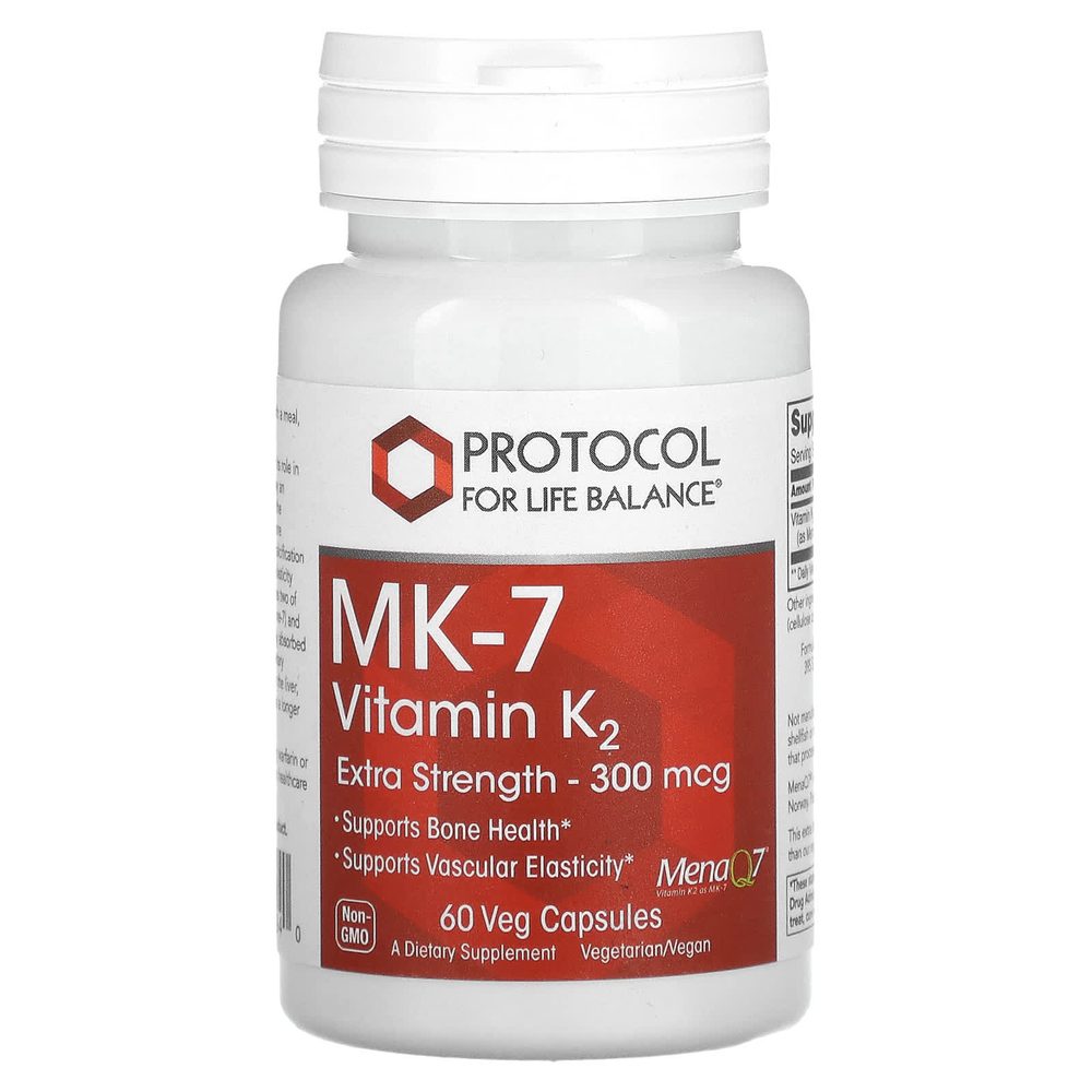 Vitamin K2 MK-7 300mcg x60 Capsules - Protocol For Life Balance - Protocol For Life Balance