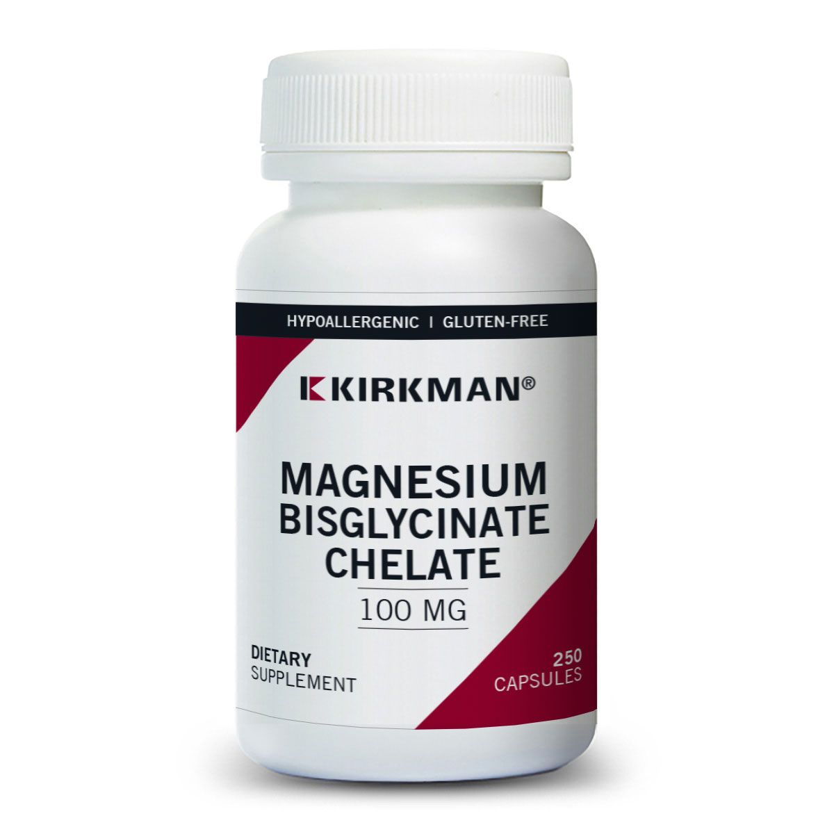 Magnesium Bisglycinate Chelate 100mg x250 Capsules - Kirkman - Kirkman