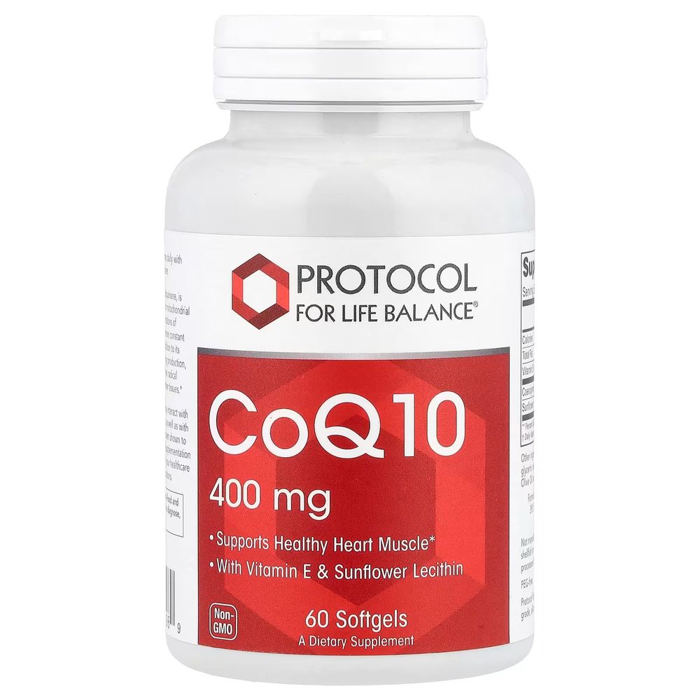 CoQ10 400mg x60 Softgels - Protocol For Life Balance - Protocol For Life Balance