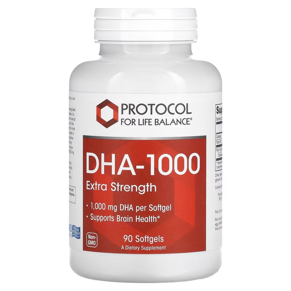 DHA-1000 (Extra Strength) x90 Softgels - Protocol For Life Balance - Protocol For Life Balance