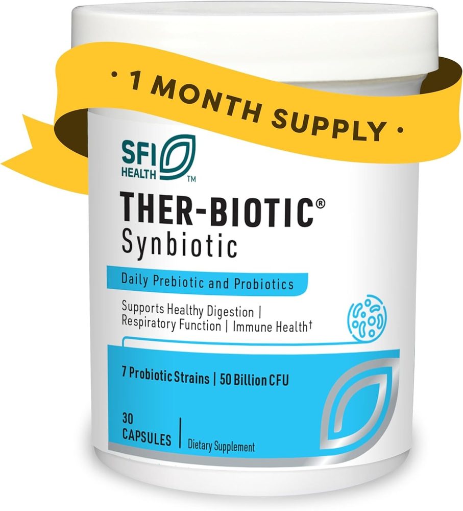 Ther-Biotic Synbiotic (7 Strains) 50 Billion CFU x60 Capsules - SFI Health - SFI Health