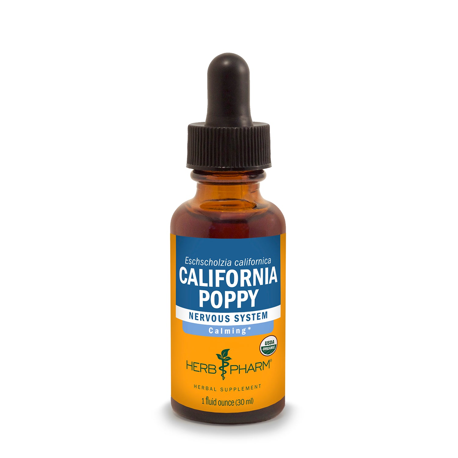 Organic California Poppy Extract, 1 fl oz (30 mL) - Herb Pharm - Herb Pharm