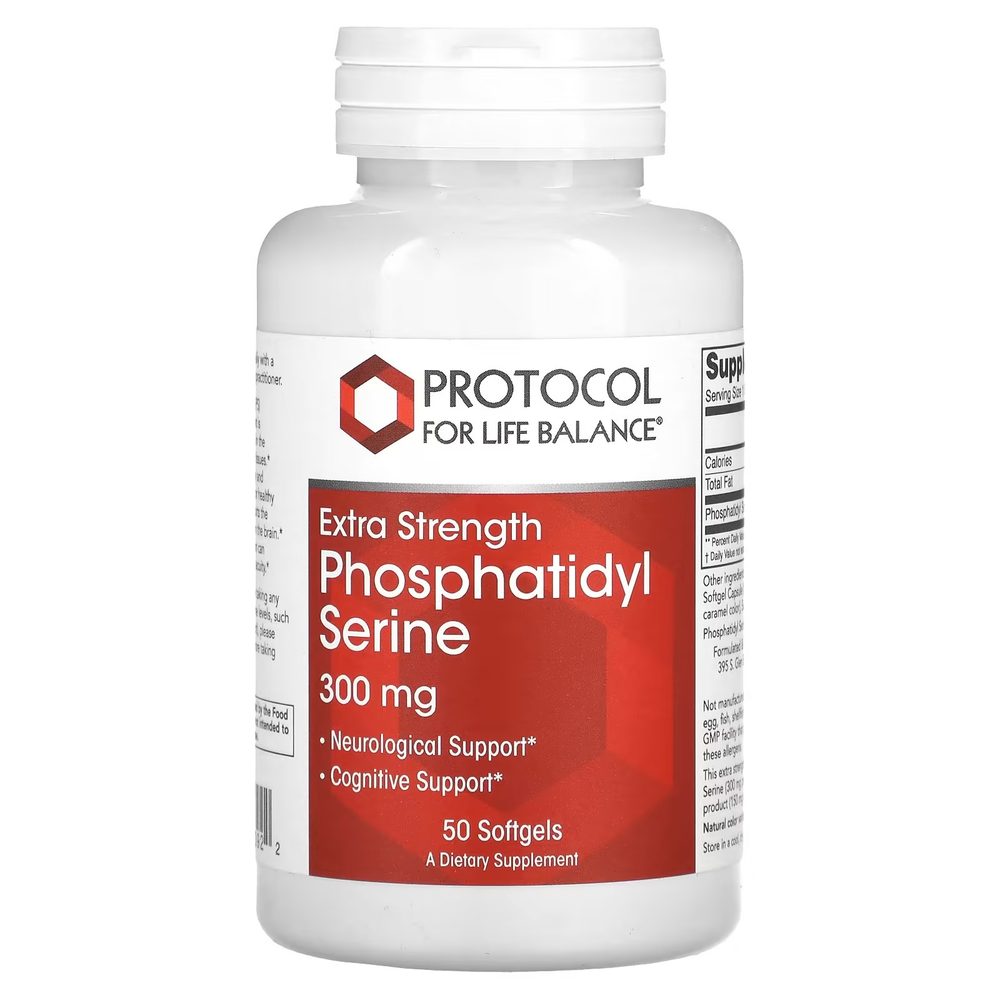 Phosphatidyl Serine (Extra Strength) 300mg x50 Softgels - Protocol For Life Balance - Protocol For Life Balance