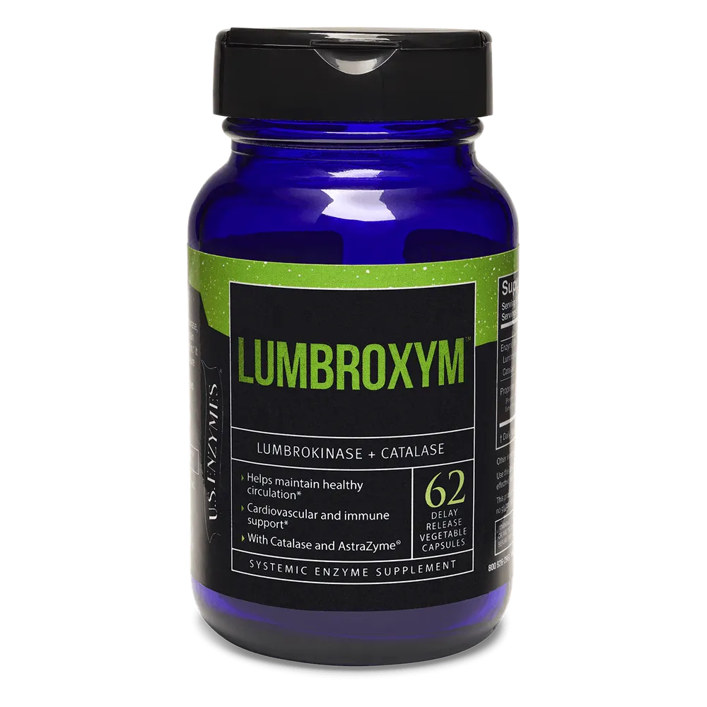 LumbroXym (Lumbrokinase + Catalase) x62 Capsules - US Enzymes - US Enzymes