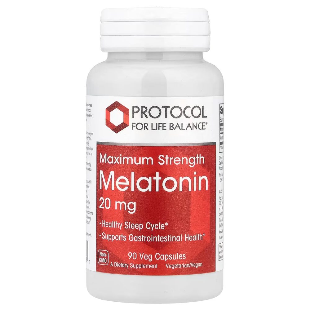 Melatonin 20mg (Maximum Strength) - Protocol For Life Balance - Protocol For Life Balance