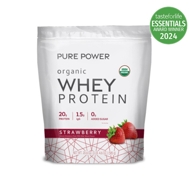 Organic Whey Protein (Strawberry) x17 Servings, 20.6 oz (584 g) - Dr. Mercola - Dr. Mercola