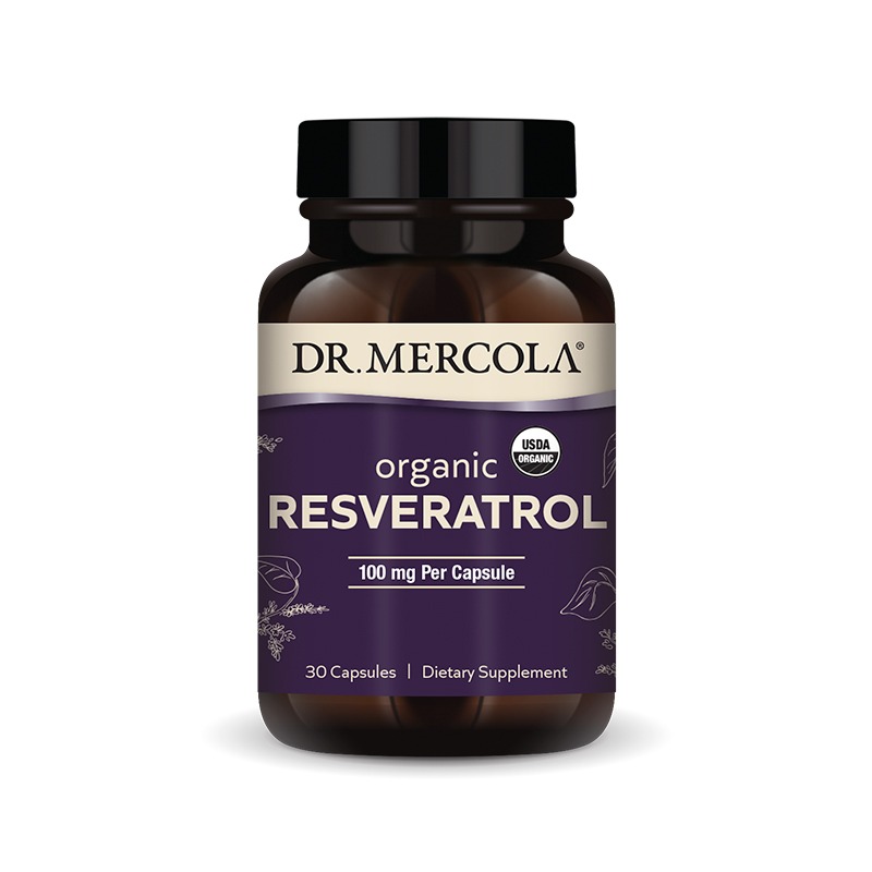 Organic Resveratrol 100mg x30 Capsules - Dr. Mercola - Dr. Mercola