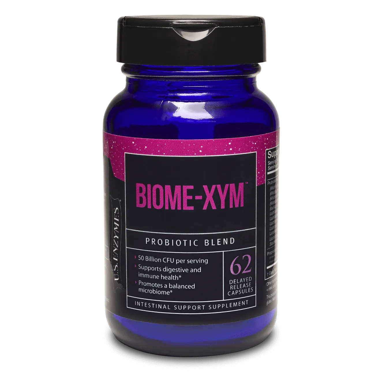 Biome-Xym Probiotic Blend 50 Billion CFU x62 Capsules - US Enzymes - US Enzymes