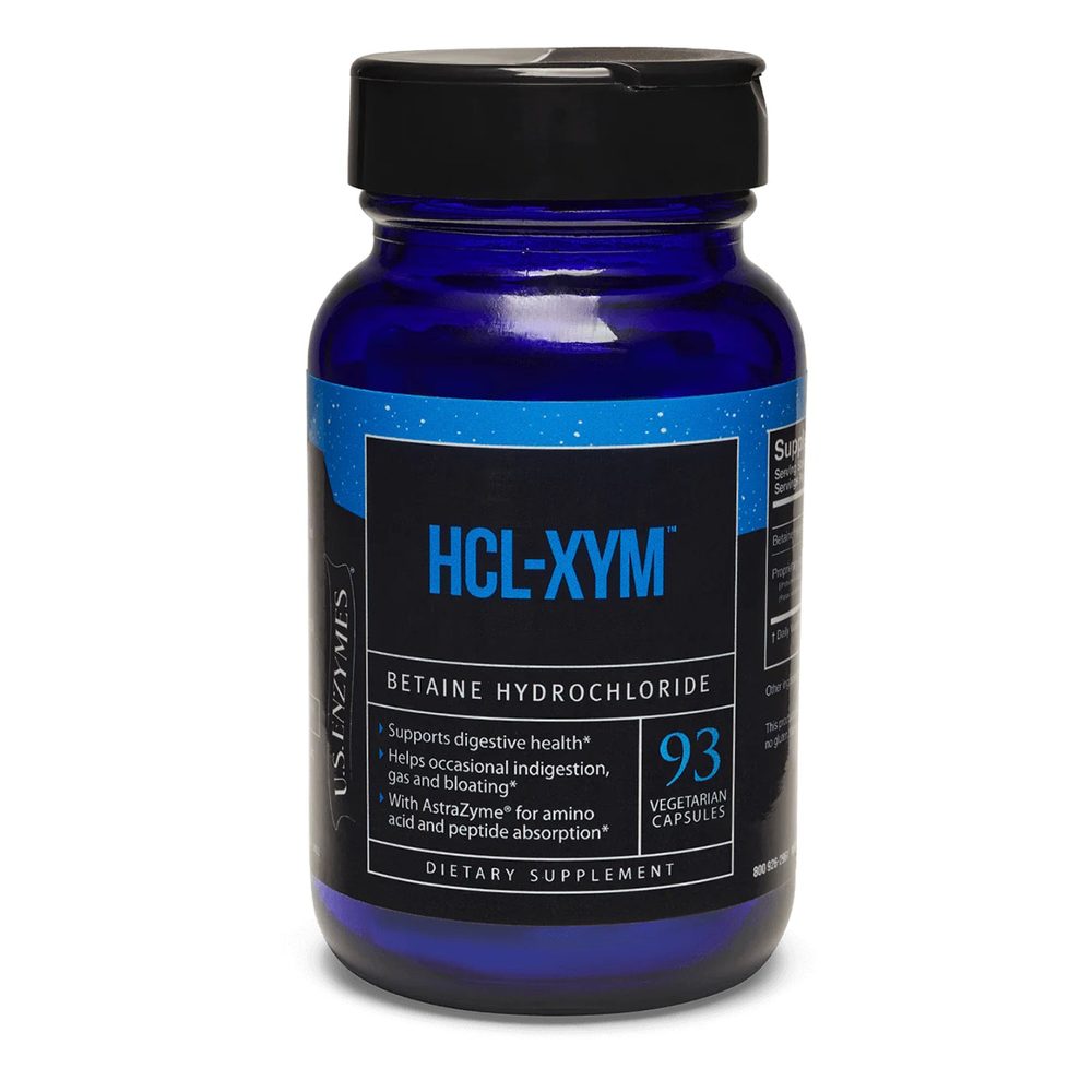 HCL-Xym (Betaine HCL) x93 Capsules - US Enzymes - US Enzymes
