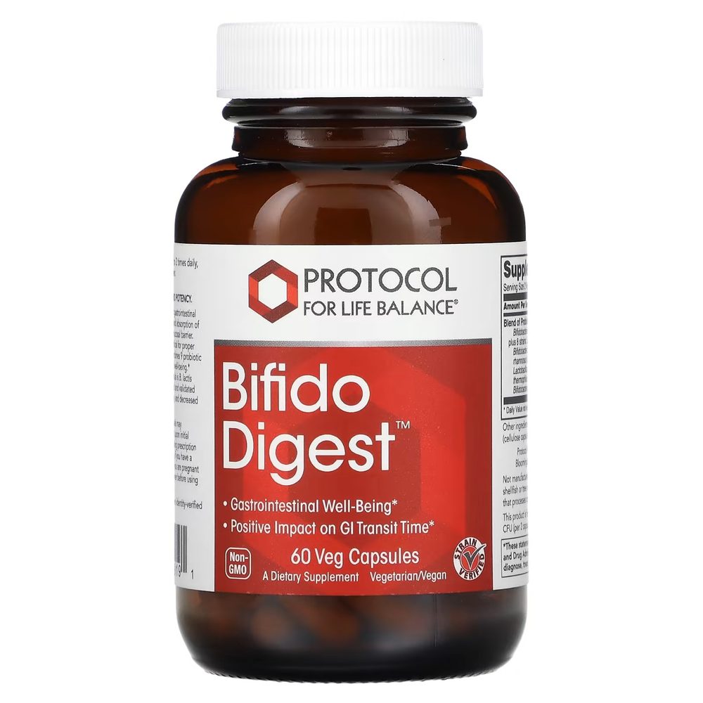 Bifido Digest 20 Billion CFU x60 Capsules - Protocol For Life Balance - Protocol For Life Balance