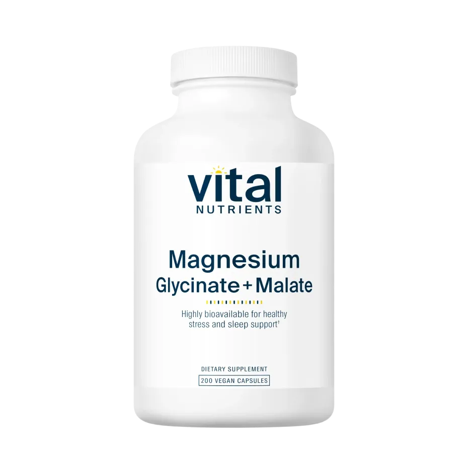 Magnesium Glycinate/Malate 120mg x100 Capsules - Vital Nutrients - Vital Nutrients