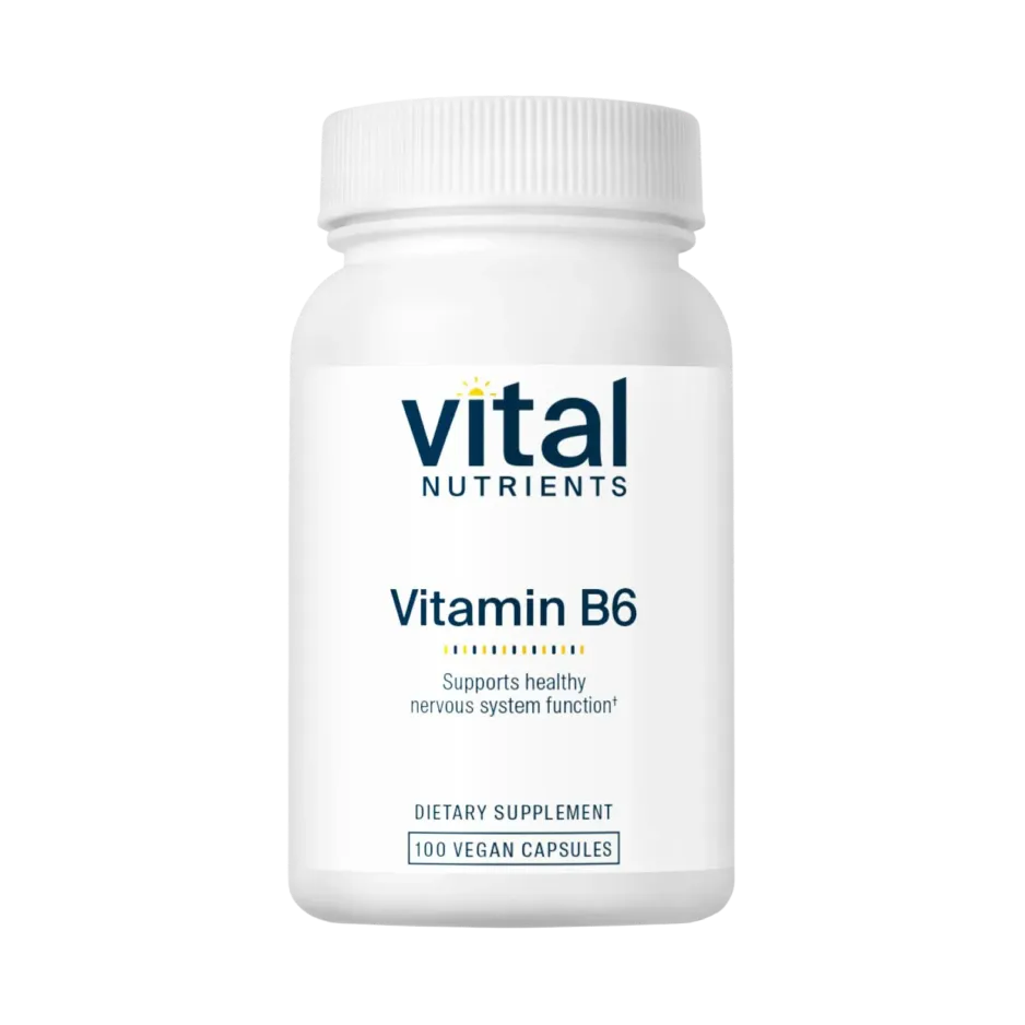 Vitamin B6 100mg x100 Capsules - Vital Nutrients - Vital Nutrients