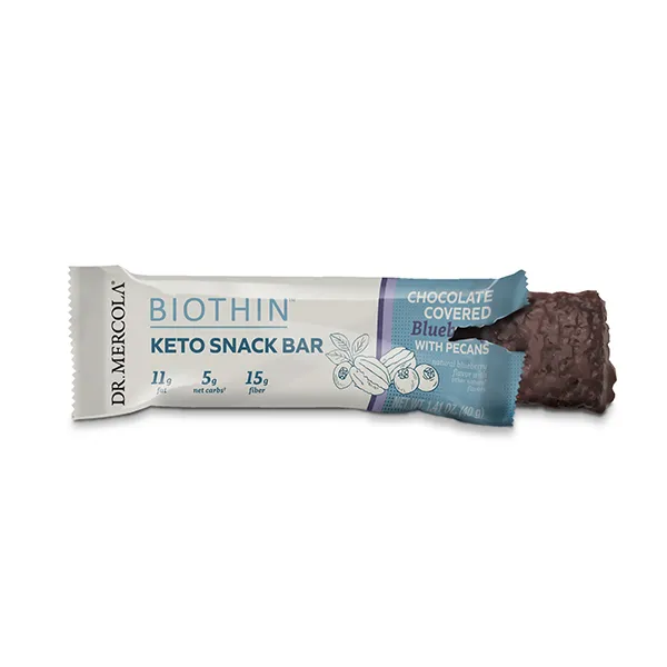 Biothin Keto Snack Bar (Chocolate Blueberry) - Dr. Mercola - Dr. Mercola
