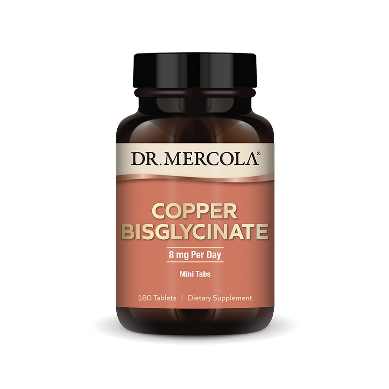 Copper Bisglycinate 8mg x180 Tablets - Dr. Mercola - Dr. Mercola