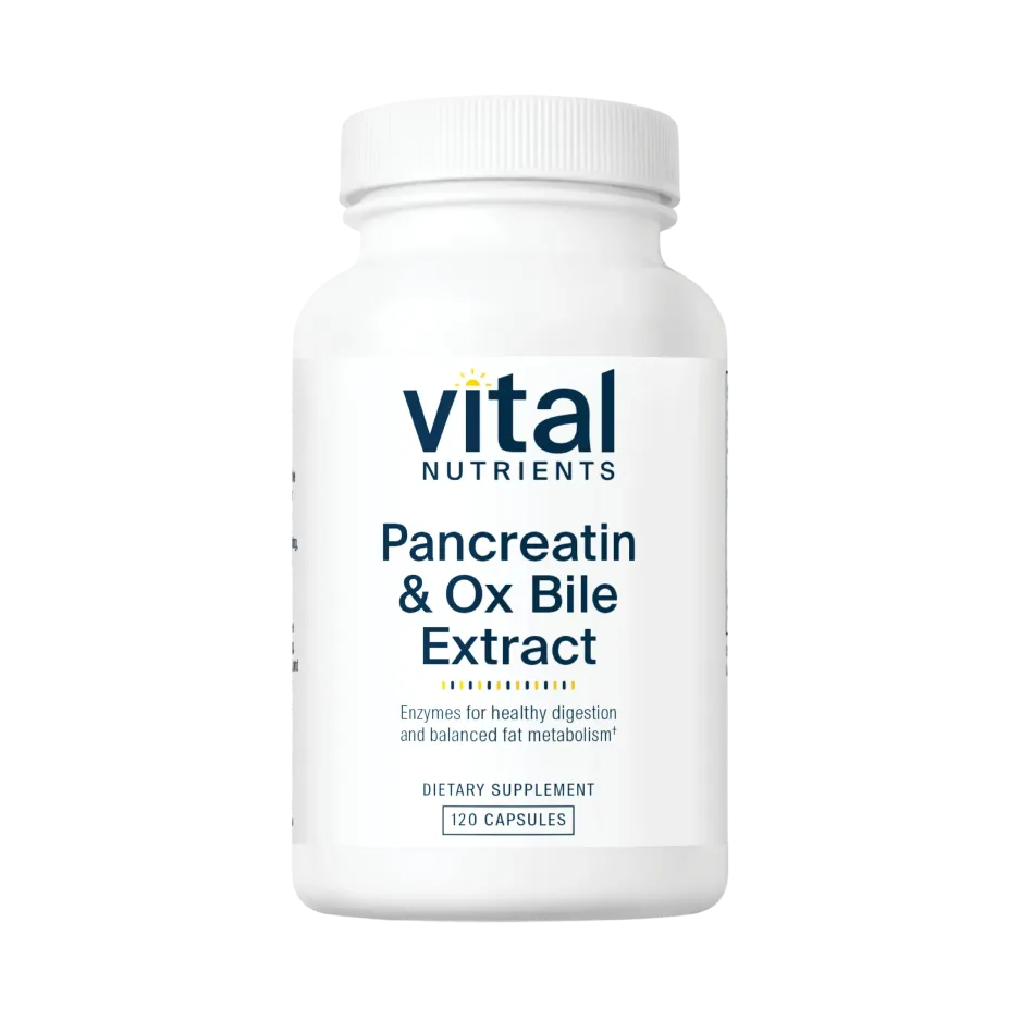 Pancreatin & Ox Bile Extract x60 Capsules - Vital Nutrients - Vital Nutrients